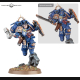Suboden Khan + Kor'sarro Khan + Iron Father Feirros + Captain with Jump Pack and Relic Shield + Five Assault Intercessors + Outriders